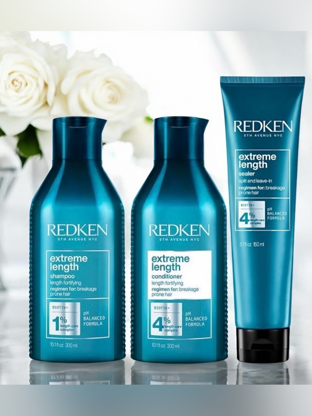 REDKEN Extreme Length Shampoo Conditioner + Leave-In Sealer